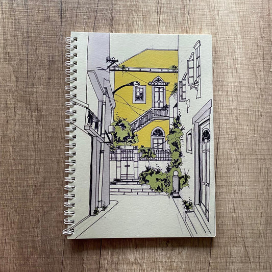 Retrospaces hand-drawn notebook on recycled Lebanese paper