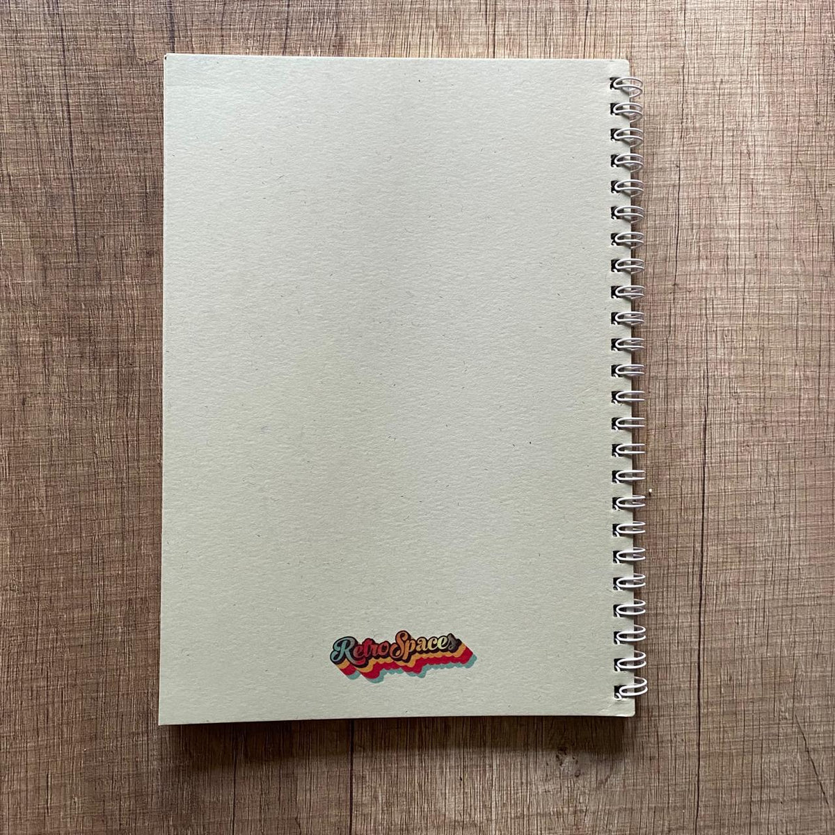 Back cover of the Electricite Du Liban notebook by Retrospaces, recycled paper with a spiral binding
