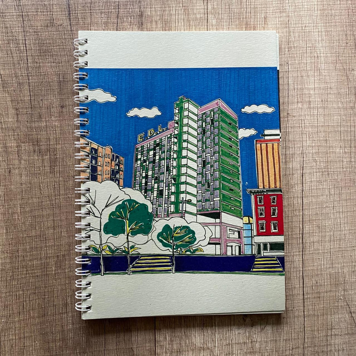 Retrospaces hand-drawn notebook on recycled Lebanese paper
