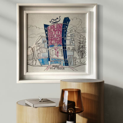 Empire Beirut, hand-drawn sketch print by Retrospaces