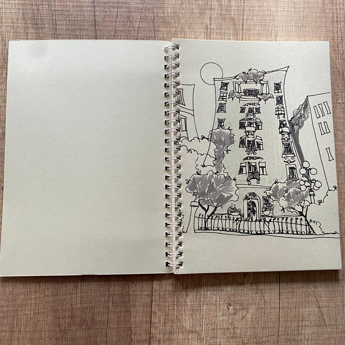 Retrospaces hand-drawn notebook on recycled Lebanese paper