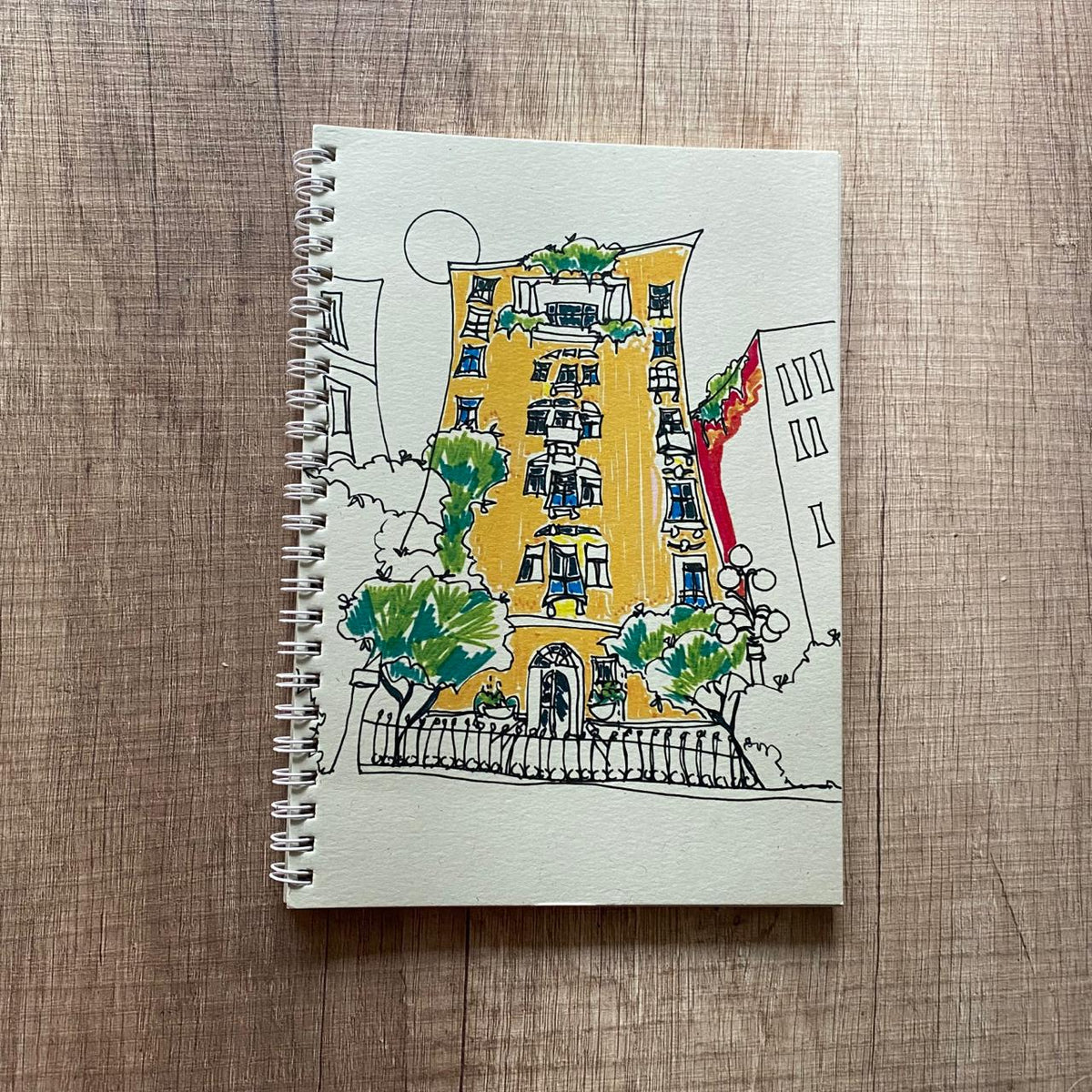 Retrospaces hand-drawn notebook on recycled Lebanese paper