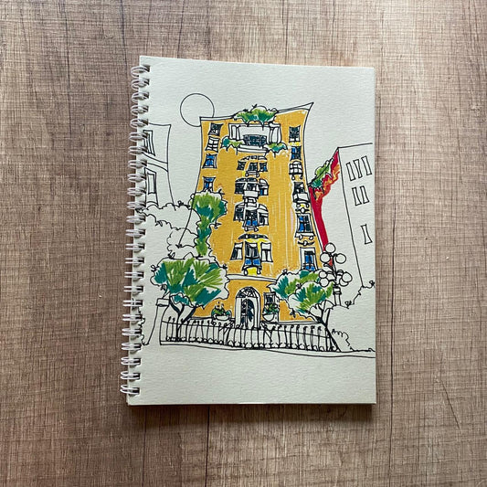 Retrospaces hand-drawn notebook on recycled Lebanese paper
