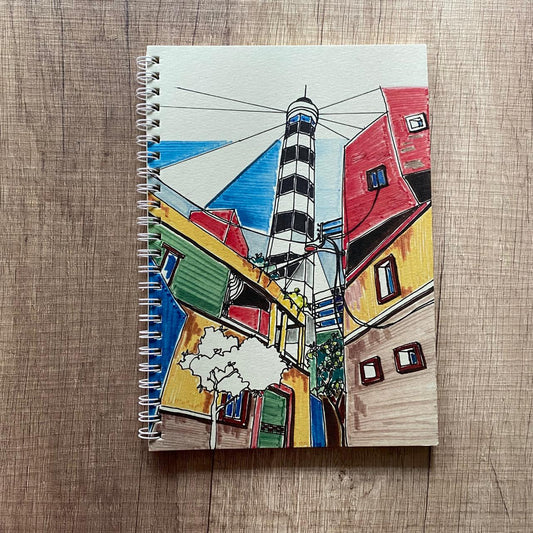 Retrospaces hand-drawn notebook on recycled Lebanese paper