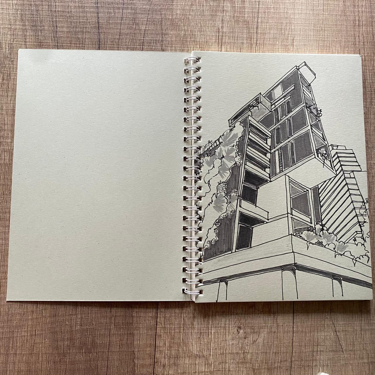 Retrospaces hand-drawn notebook on recycled Lebanese paper
